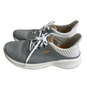 OluKai Island Hopper Mens 12 Grey White Orange Mesh Sneakers 10543-4T4T arhlete